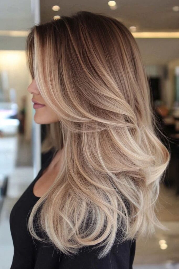 Balayage en Pelo Largo y capas