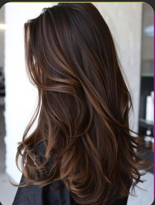 balayage chocolate Pelo liso